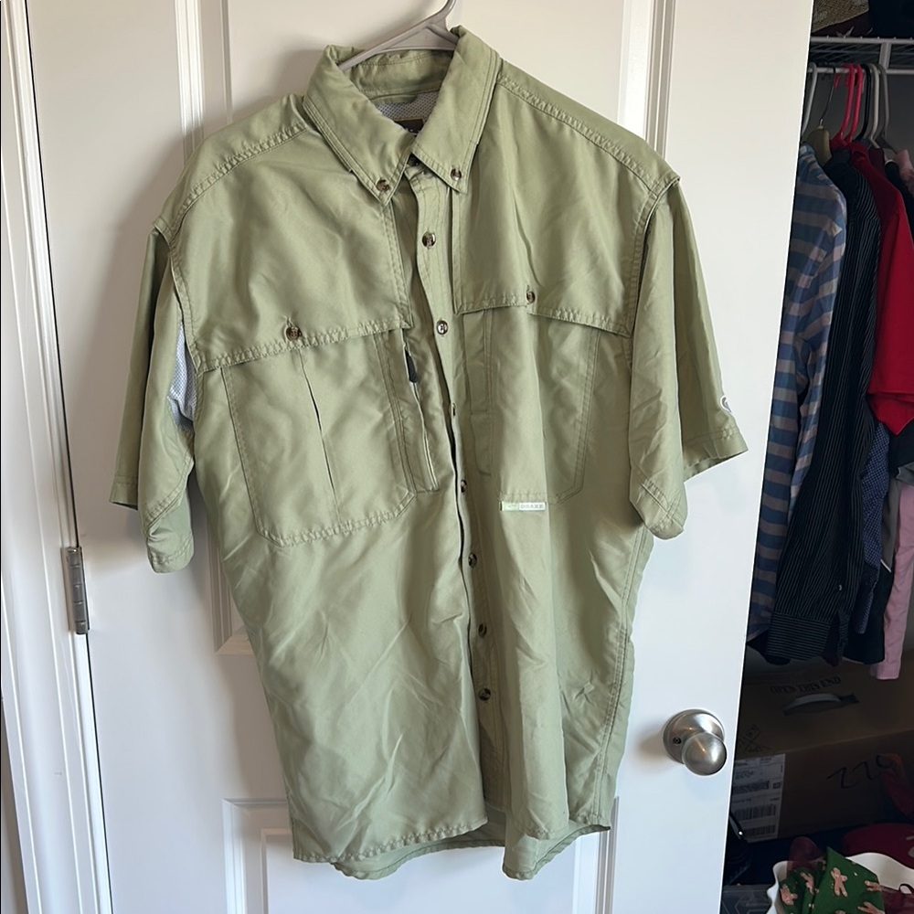 Drake Men's Short Sleeve Button-Up Shirt in Light Green